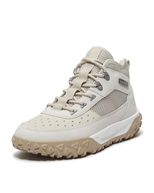 Timberland White Greenstride Motion 6 Mid Lace Up Sneaker Boot for men