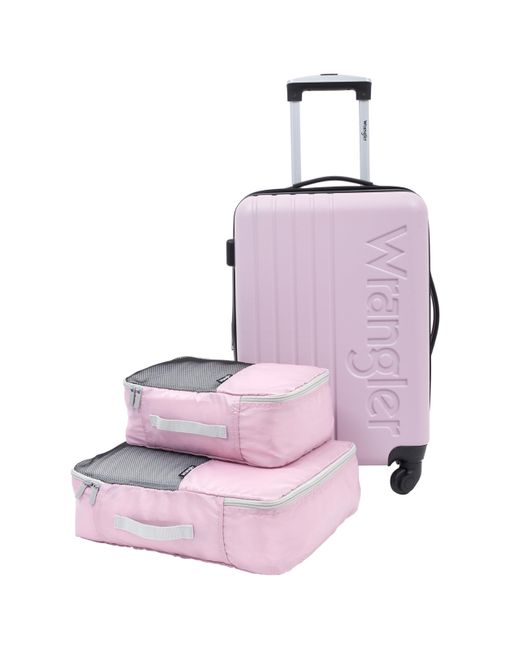 Wrangler Pink Carry-on Luggage Set
