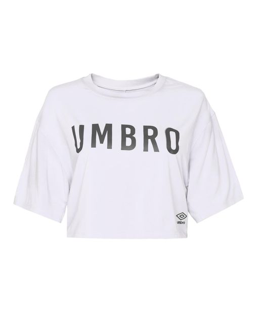 Umbro Double Diamond Crop Shirt in White | Lyst