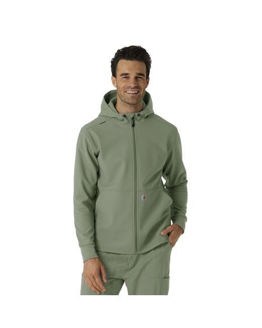 Carhartt Green Scrubs C84023 Rugged Flex® Modern Fit Bonded Fleece Hoodie Xxx-large Olive for men