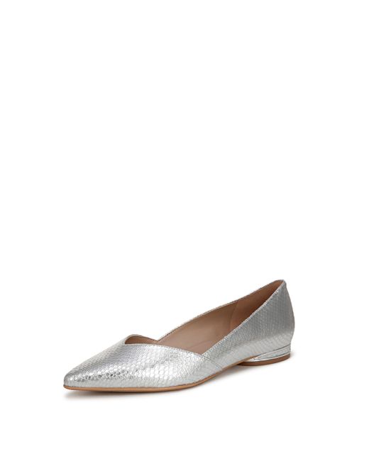Naturalizer Multicolor S Havana Ballet Flat Silver Snake Print Leather 7 W