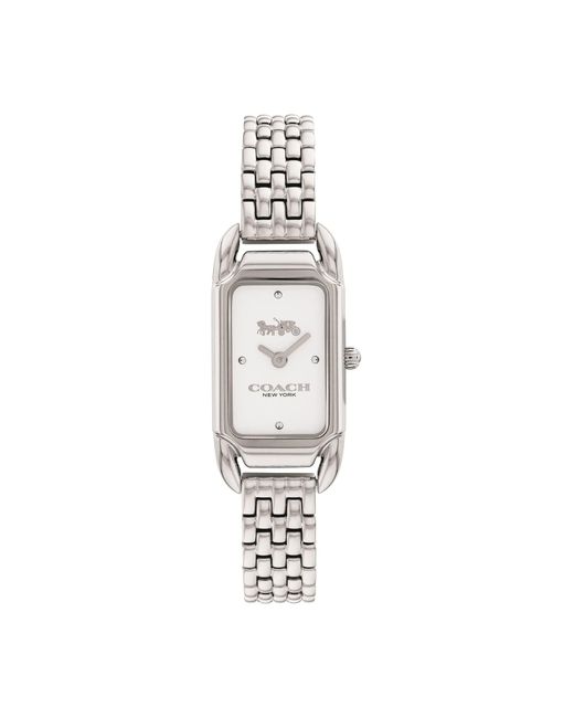 COACH White Cadie Watch | Quartz Movement | Timeless Elegance With Iconic Motif | Timepiece For Everyday Wear And Special Occasions |
