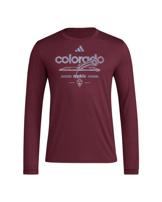Adidas Purple Standard Pre-game Long Sleeve T-shirt for men