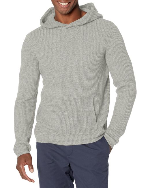 PAIGE Gray Bowery Pullover Hooded Sweater for men
