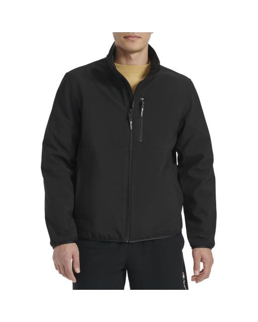Champion Black Lightweight Active Soft Shell Jacket With Stand Collar for men