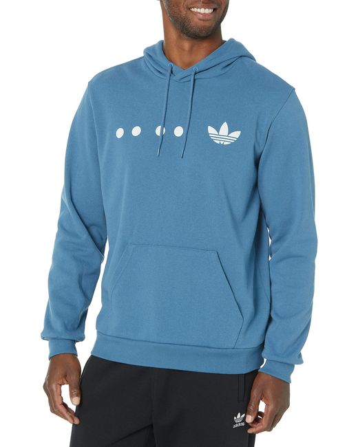 Adidas Originals Blue Reclaim Logo Hoodie for men
