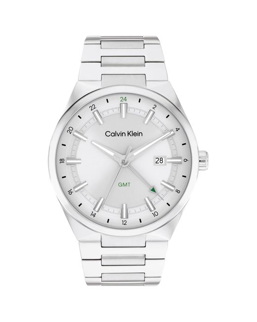 Calvin Klein Gray 44mm 3h Quartz Watch - Stainless Steel Bracelet - Modern Stylish Timepiece - Gift For for men
