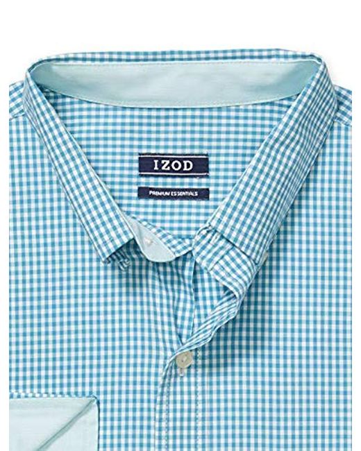 Izod Clearance Button Down Long Sleeve Stretch Performance Gingham