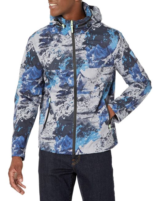 Guess Blue S Rowland Nature Windbreaker Jacket for men