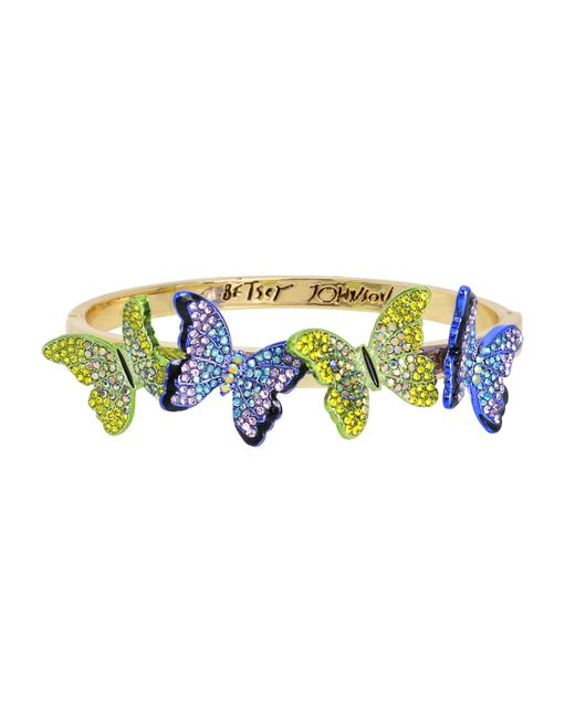 Betsey Johnson Blue S Butterfly Bangle Bracelet