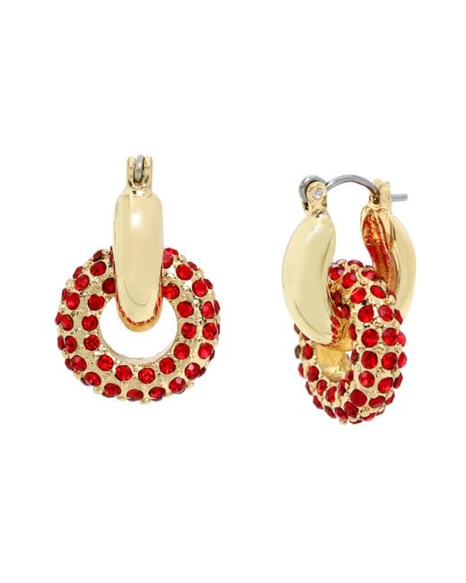 Orecchini a cerchio da donna di Steve Madden in Red