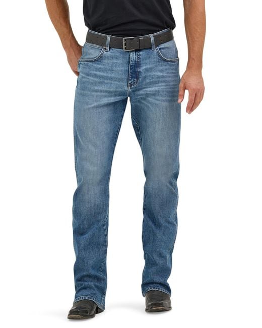 Wrangler Men's Blue Retro Relaxed Fit Bootcut Jeans - Main Image
