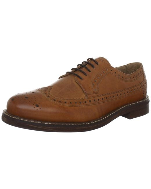 H by Hudson Brown Patton Wingtip,tan Calf,40 Eu/7 M Us for men