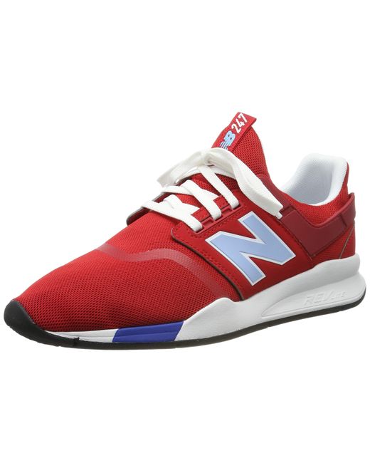New Balance Leather 247 Deconstructed in Red for Men - Save 27% | Lyst