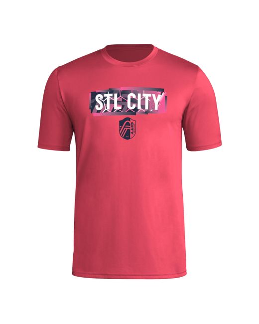 Adidas Pink St. Louis City Sc Local Pop Short Sleeve Pre-game T-shirt for men