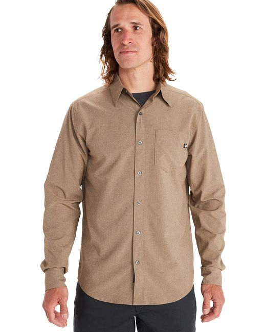 Marmot Natural Aerobora Long Sleeve Button Down Shirt for men