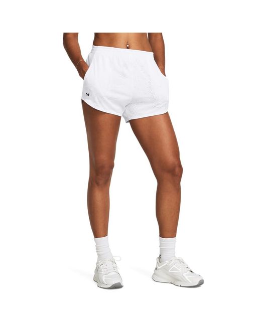 Under Armour White Play Up Mesh Shorts