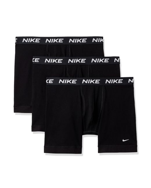 Nike Black All Day Cotton Stretch Boxer Brief W/fly Underwear for men