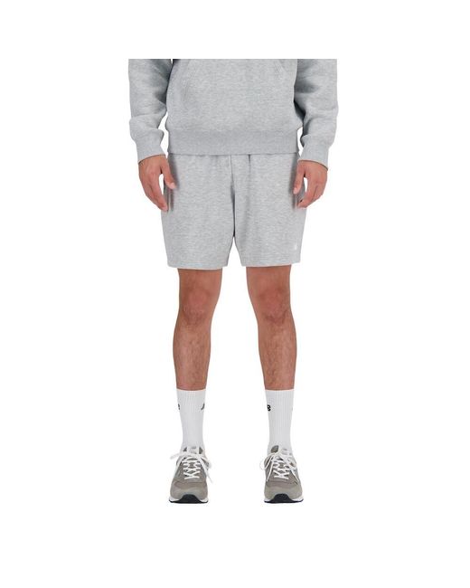New Balance Gray Sport Essentials French Terry Short 7" for men