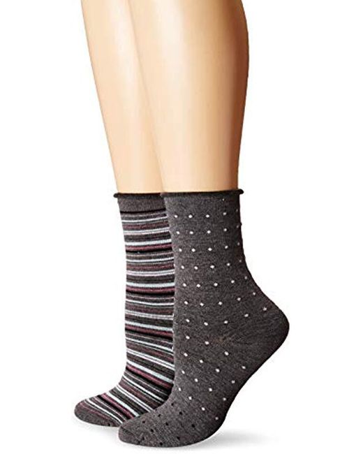 Dr. Scholls American Lifestyle Collection Roll Top Crew Socks (2 Pack