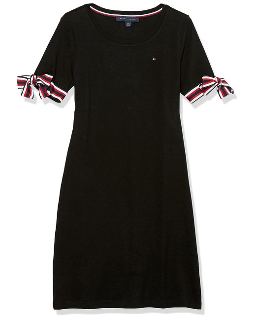 Hilfiger Womens Tie Dress Black | Lyst