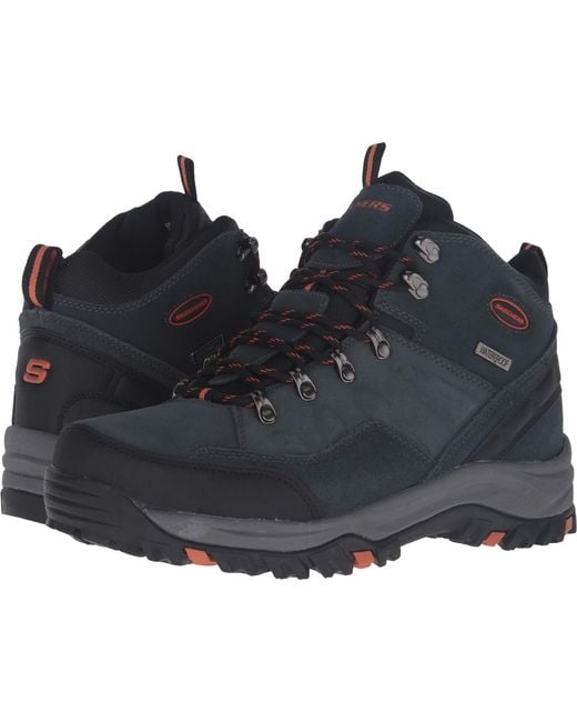 Skechers Black Mens Relment Pelmo Hiking Boot for men