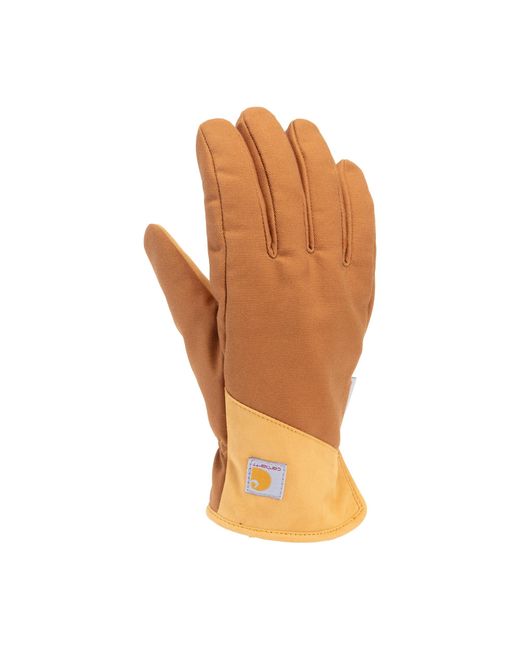 Carhartt Brown Rugged Flex Insulated Open Cuff Glove for men