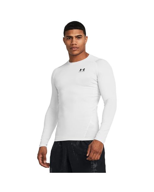 Under Armour White Armour Heatgear Compression Long-sleeve T-shirt, for men