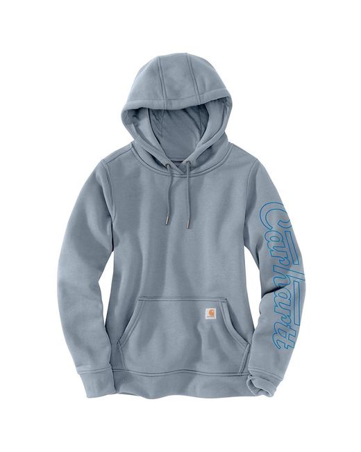 Carhartt Blue Rain Defender Relaxed Fit Midweight Graphic Sweatshirt