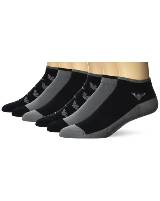 Emporio Armani , 2-pack Sneaker Socks, Black/black/black, One Size for men