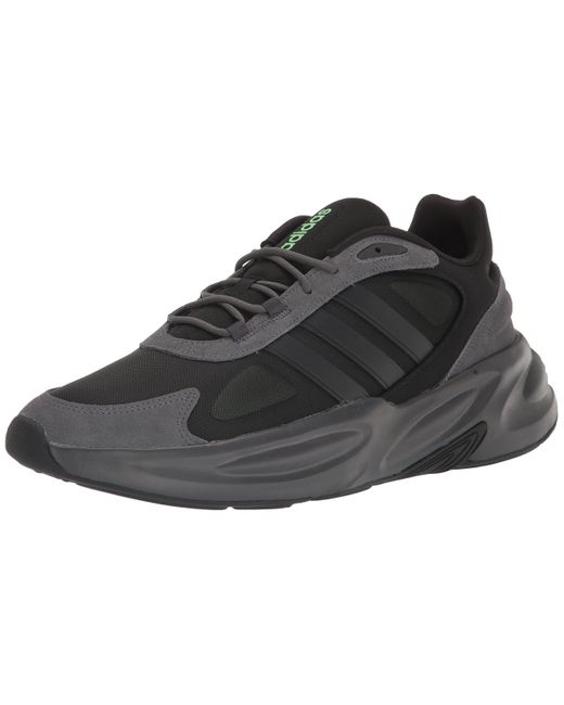 adidas Leather Ozelle Running Shoe in Black/Carbon/Grey (Black) for Men | Lyst
