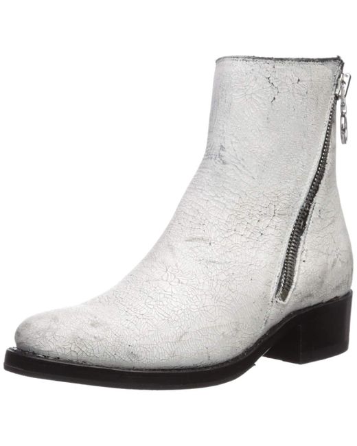 frye white ankle boots