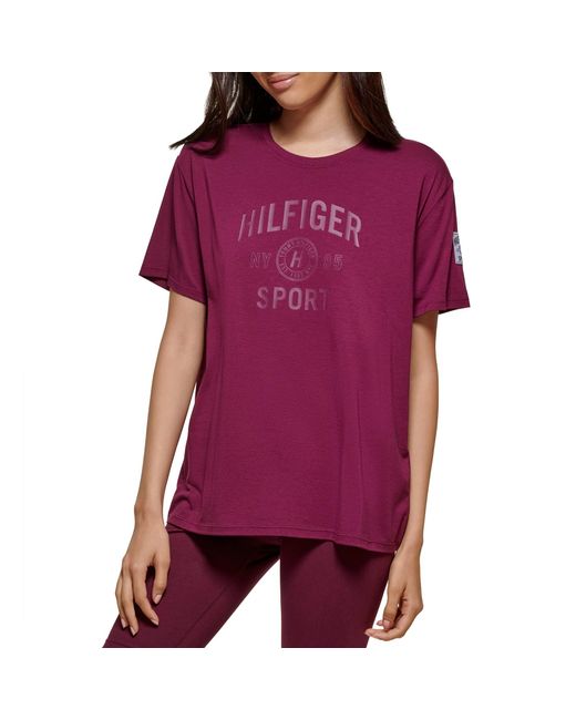 Tommy Hilfiger Purple Performance Graphic T-shirt