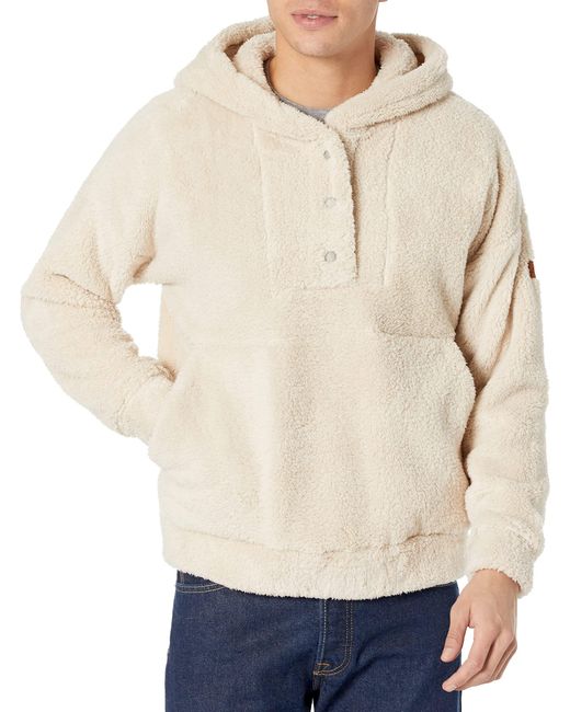 Roxy Suede Mens Surf Spray Sherpa Jacket In Natural For Men Lyst
