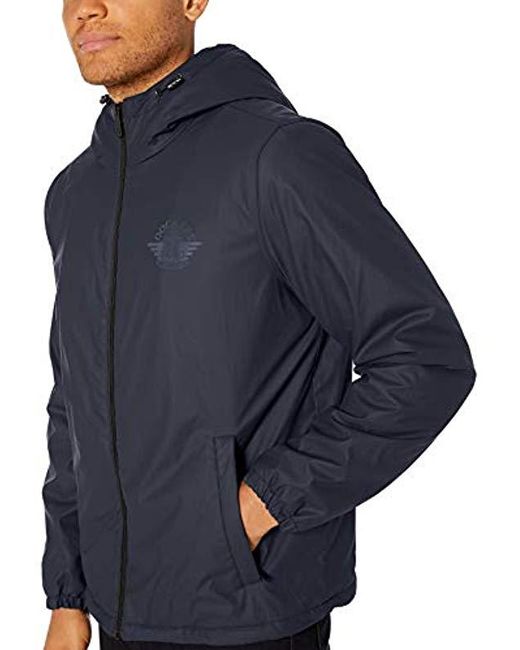 Dockers The Bryce Stretch Sherpa Lined Waterproof Rain Jacket in Navy