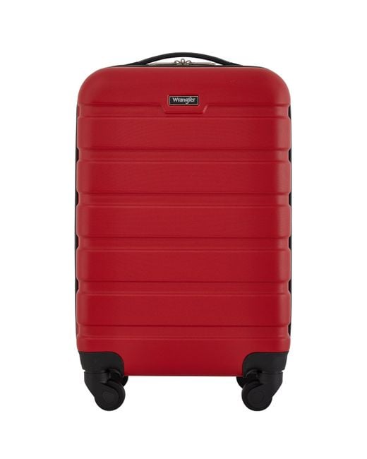 Wrangler Red Hardside Spinner Carry-on Luggage for men