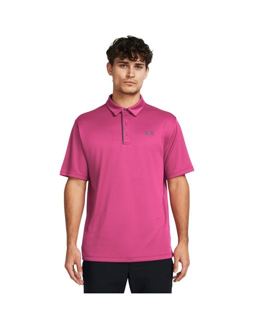 Under Armour Pink S Tech Golf Polo, for men