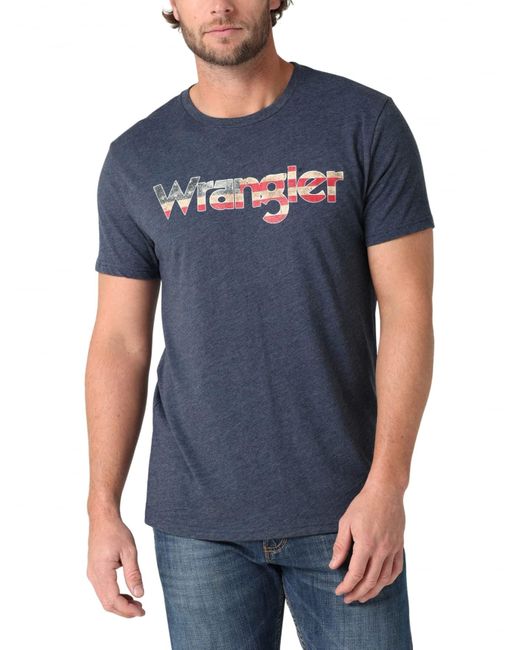 Wrangler Blue Short Sleeve Graphic T-shirt for men