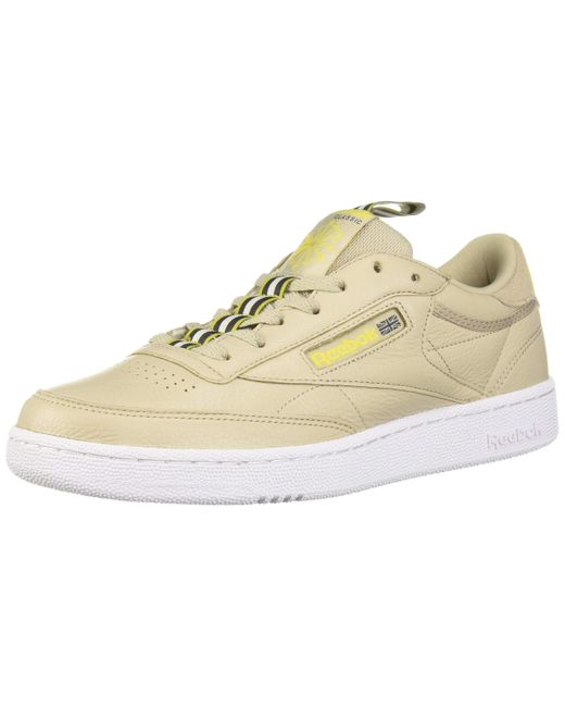 reebok club c 85 light sand white gum