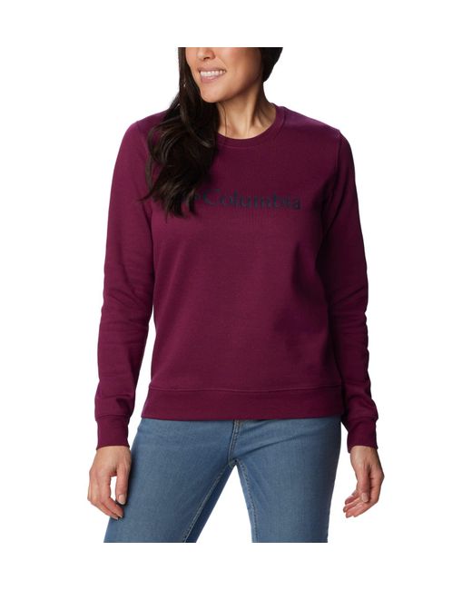Columbia Purple Trek Graphic Crew Sweater