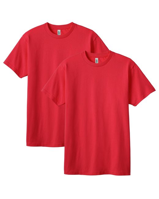 American Apparel Red Heavyweight Cotton T-shirt