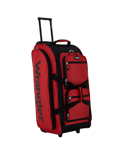 Wrangler Red 30" Wesley Rolling Duffel Bag