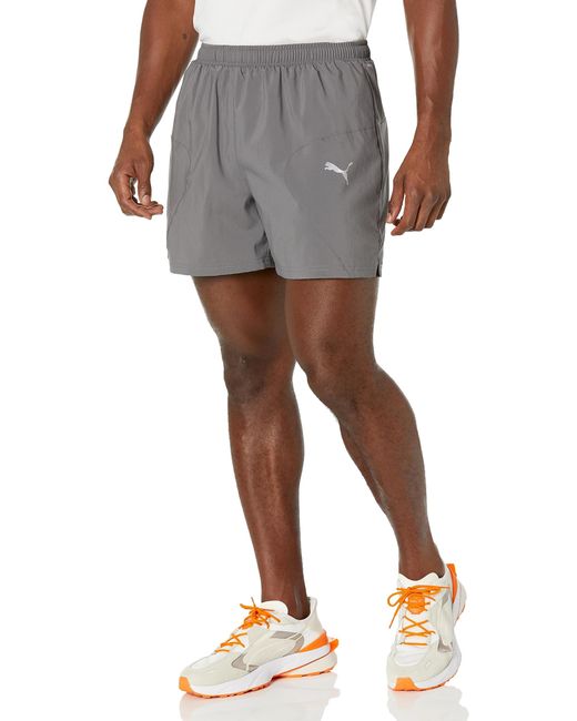 PUMA Gray Run Favorite Woven 5" Shorts for men