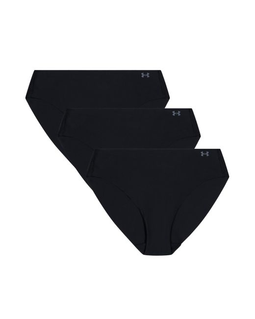 Under Armour Black S 3-pack Pure Stretch No Show Bikini Underwear