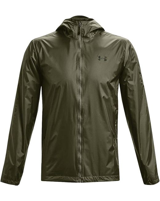 Under Armour Green Forefront Rain Jacket, for men