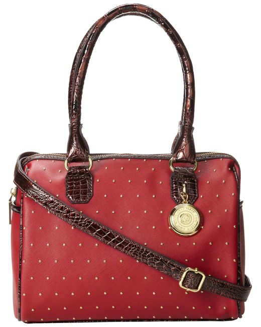 Anne Klein Red Rock On Small Satchel,beatle Berry,one Size
