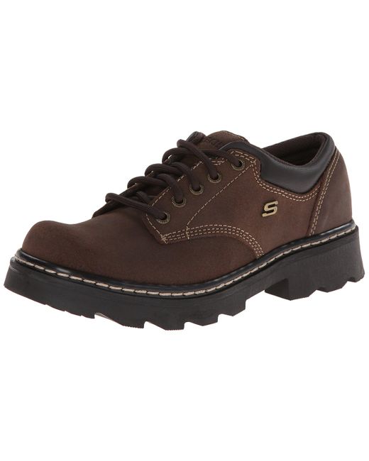 Skechers Brown Mate Chocolate Scuff Resistant Leather