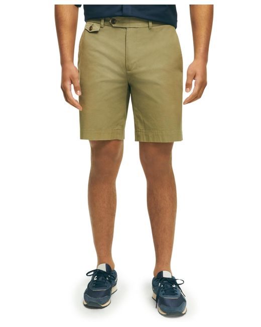 Brooks Brothers Green Regular Fit Lightweight Advantage Chino Shorts for men