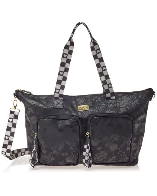 Betsey Johnson Black Luv Betsey Lbcolby Nylon Weekender With Cargo Pockets
