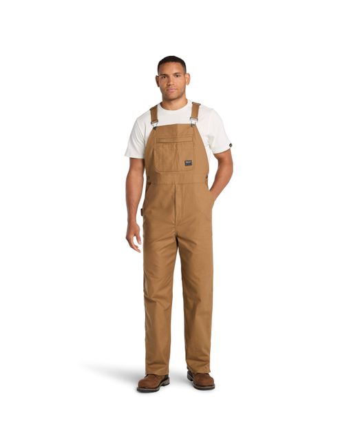 Timberland Natural Gritman Flex Canvas Bib Overalls for men